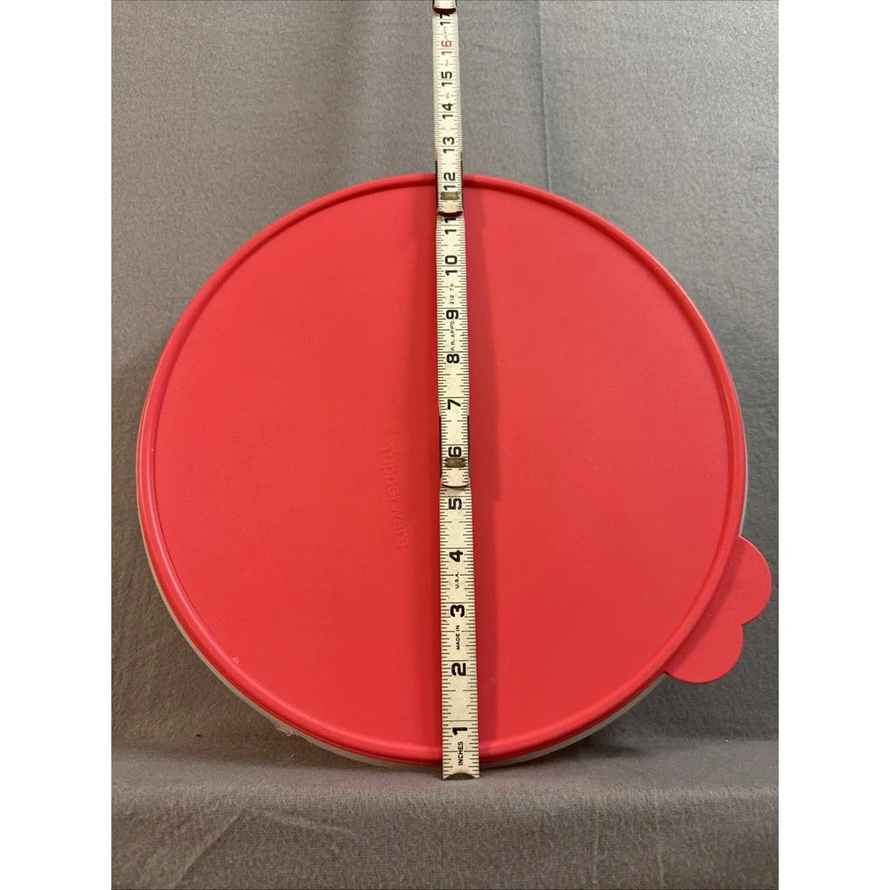 Tupperware Bowl With Pink Lid Slim Flat Style